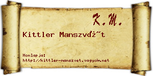 Kittler Manszvét névjegykártya
